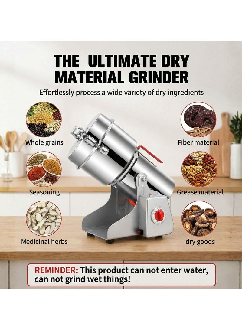 دينكس مطحنة كهربائية 800 جرام بقدرة 3000 واط ، مطحنة قهوة كهربائية للحبوب والتوابل والطعام الجاف  (مع 22 قطعة اضافية قطع غيار) - Image 3